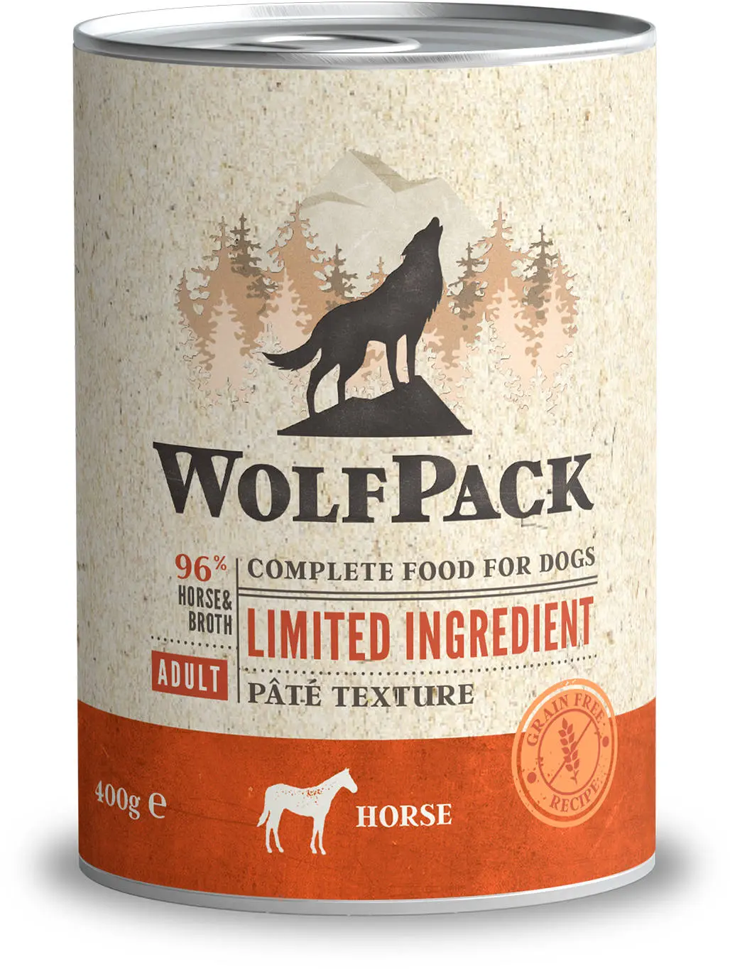 WOLFPACK Conserva pentru caini, cu numar limitat de ingrediente, Cal
