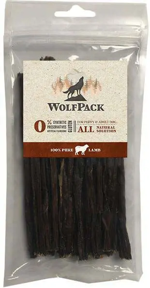 WOLFPACK Recompensa pentru caini, Batoane naturale de carne de Miel