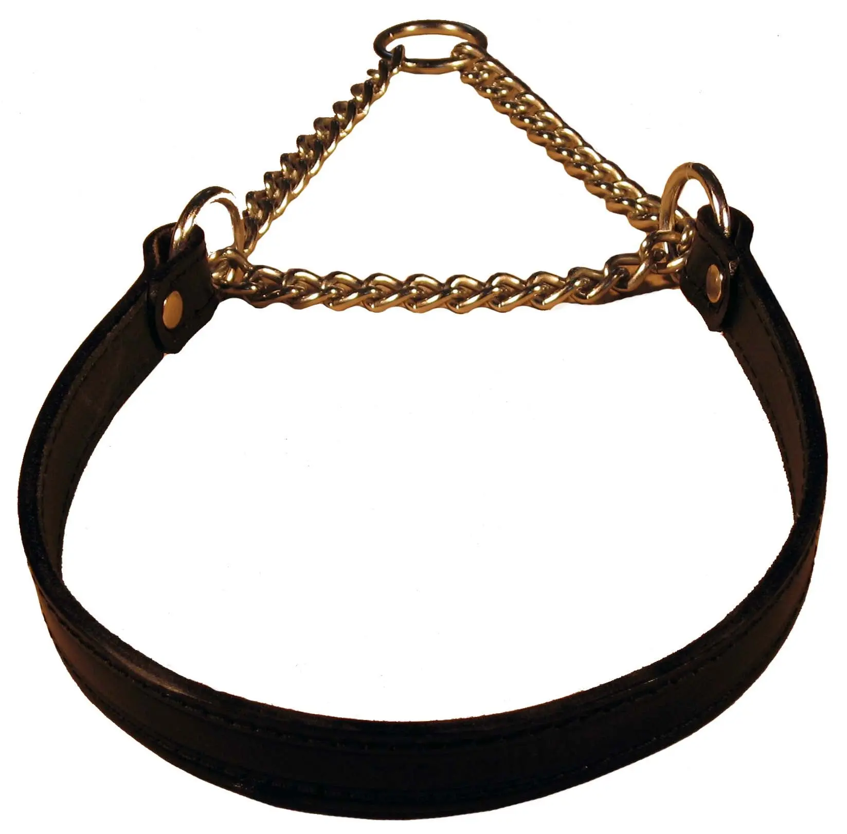 TRUSINA Zgarda semi-strangulanta din piele pentru caini