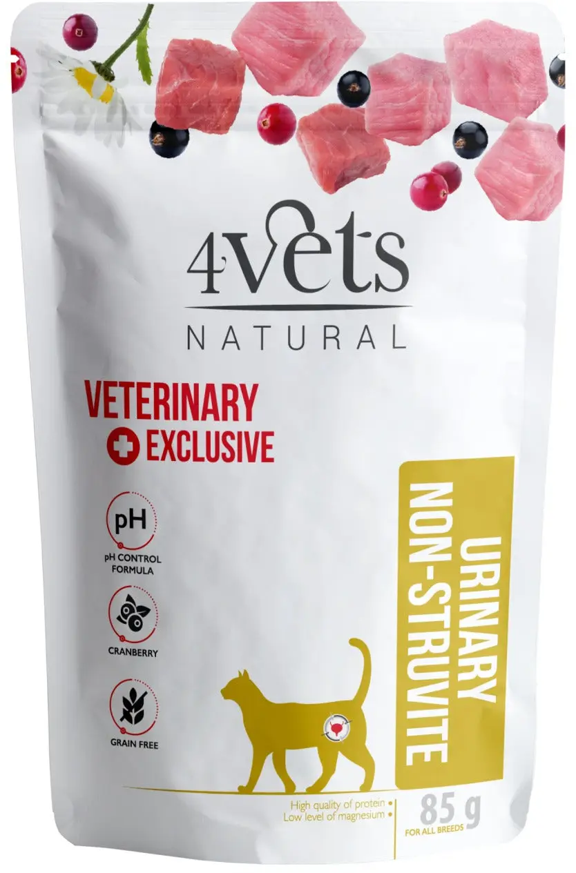 4VETS Natural Plic pentru pisici, Urinary Non-Struvit 85g