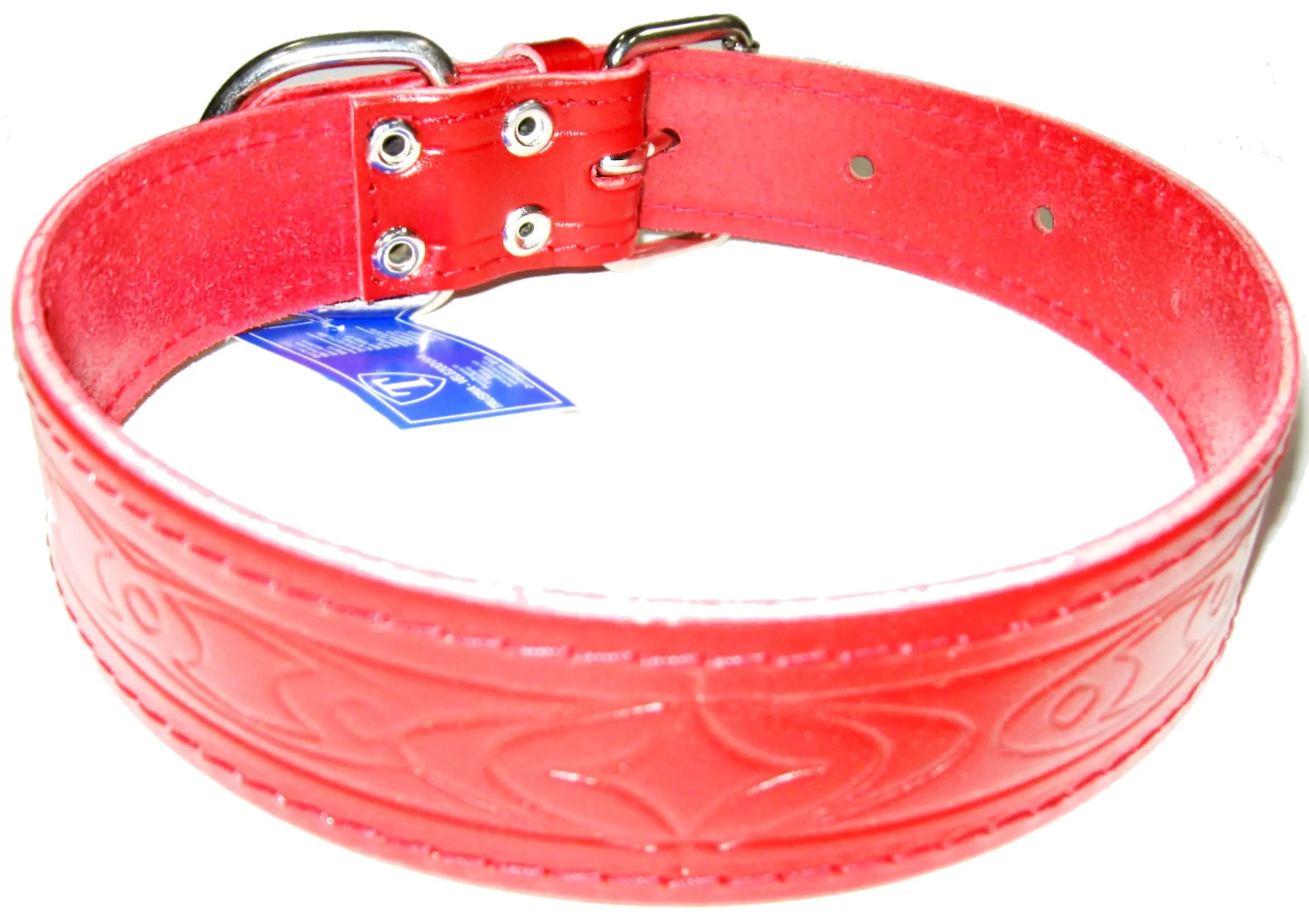 TRUSINA Zgarda din piele pentru caini, cu model