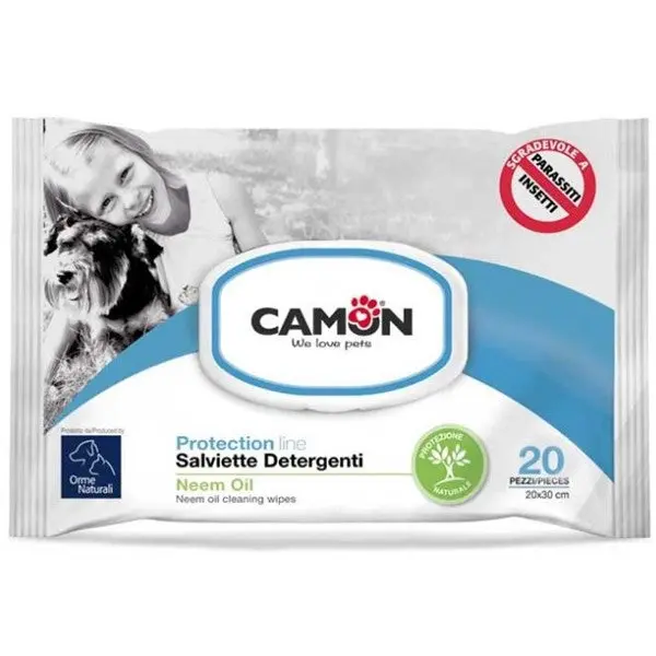 ORME NATURALI Servetele umede cu ulei de Neem pt curatare 20buc