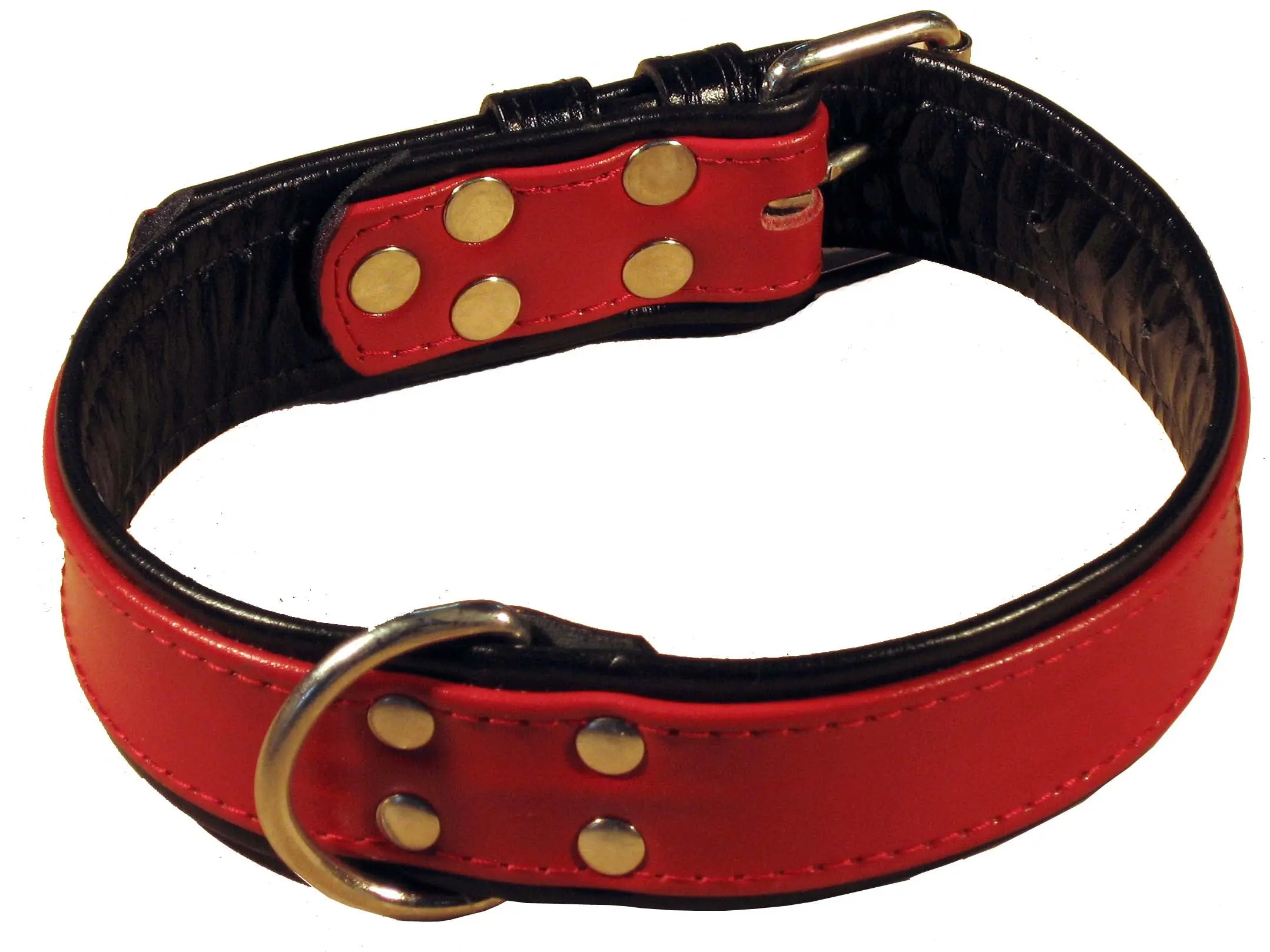 TRUSINA Zgarda din piele pentru caini Bicolor