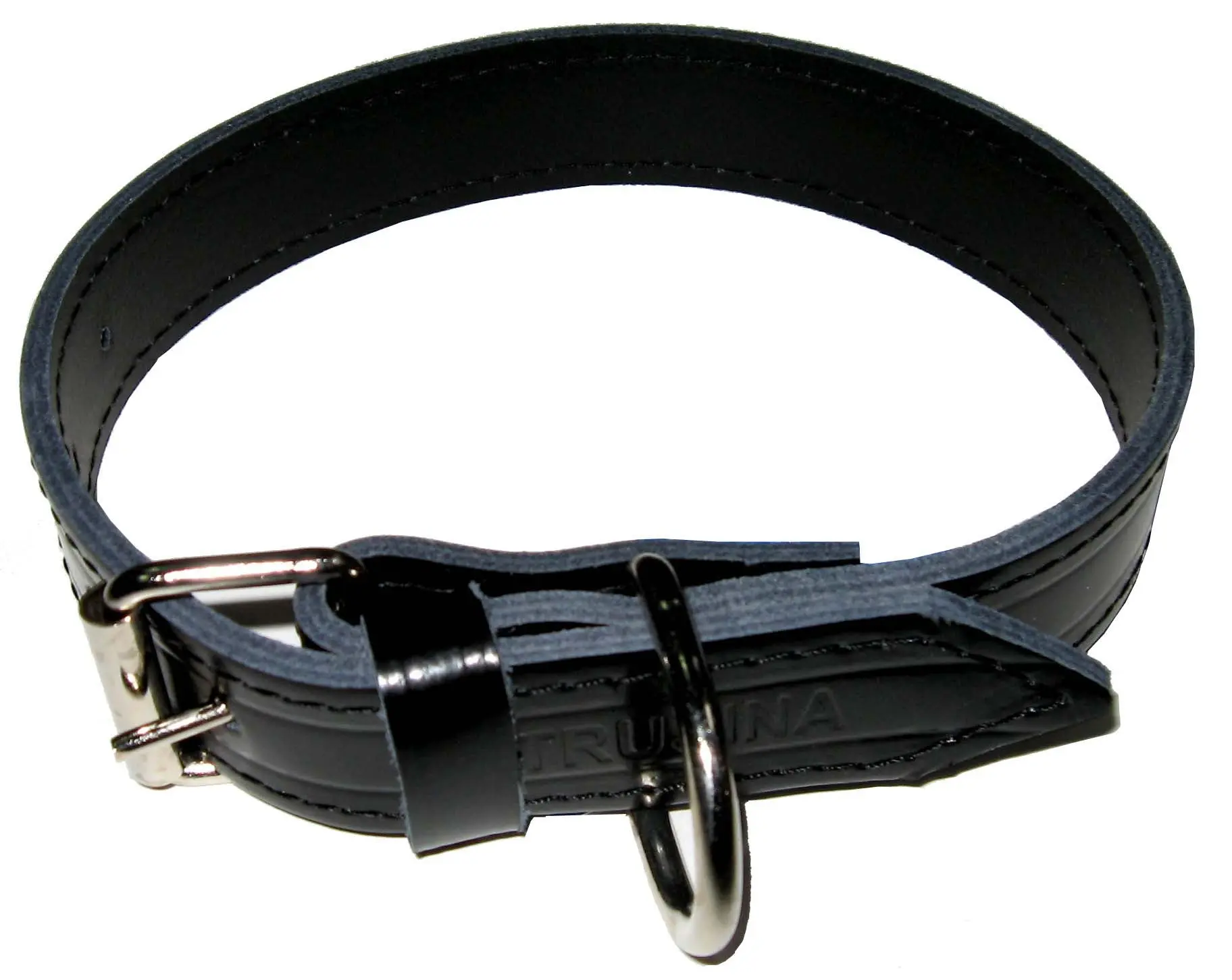 TRUSINA Zgarda din piele pentru caini, matlasata