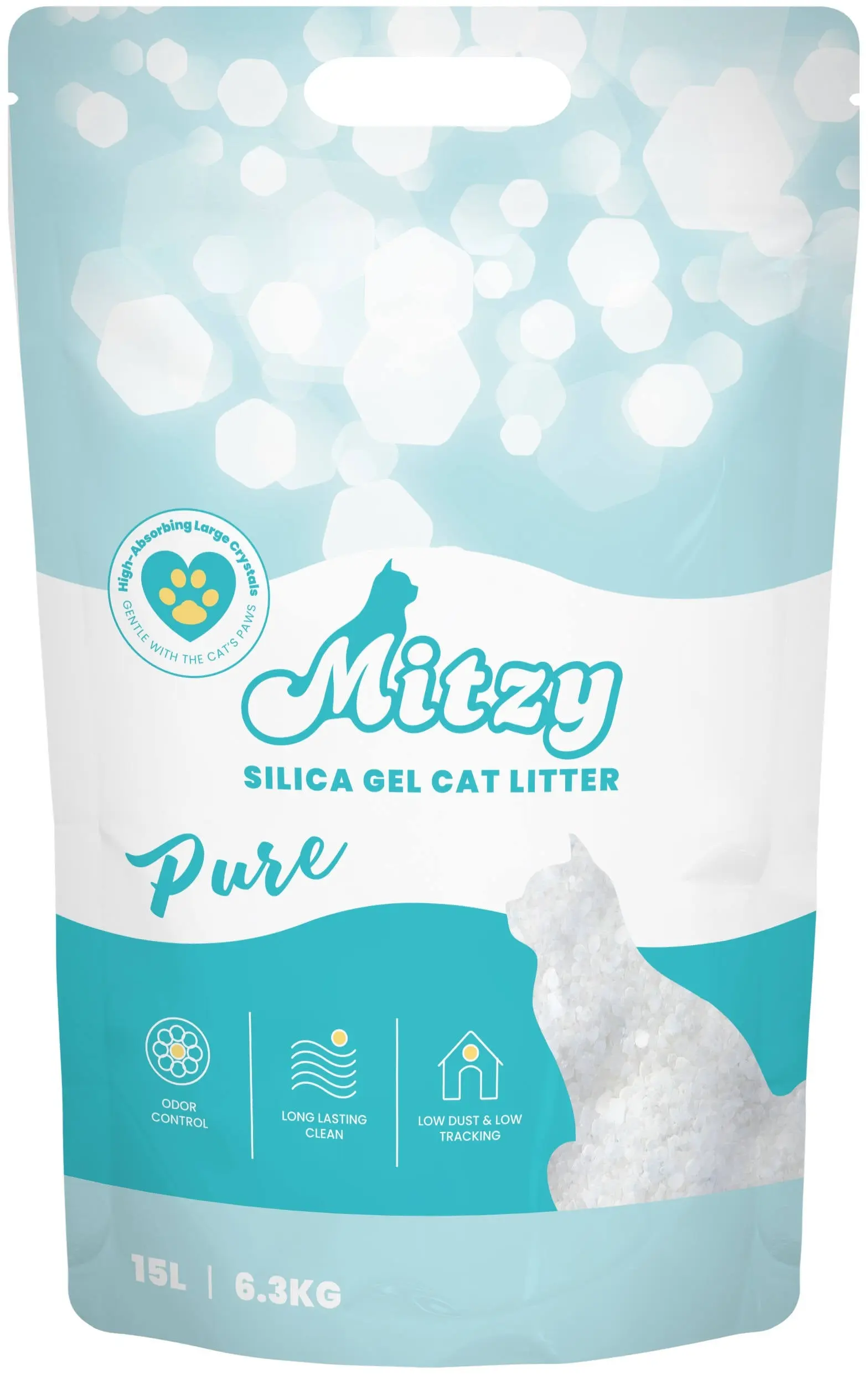 MITZY SILICA GEL PURE, Nisip silicat pentru pisici