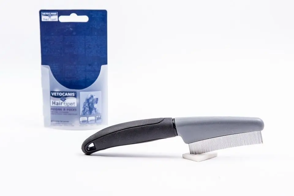 Pieptene dinti foarte desi pentru purici caine, 20 cm