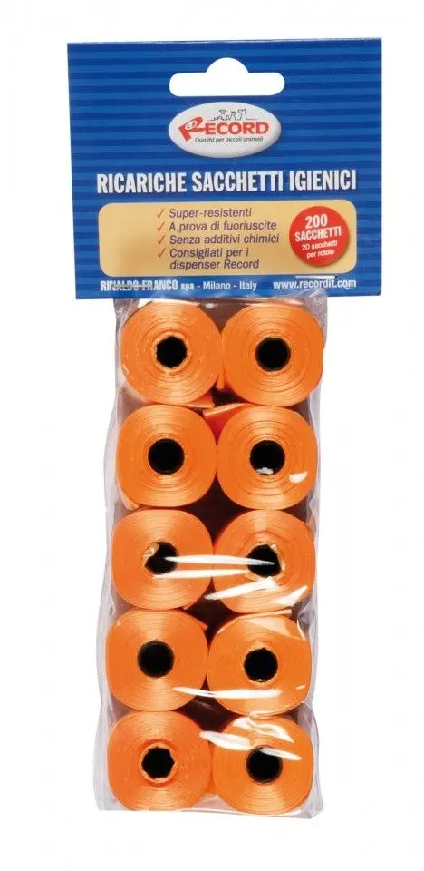 Pungi igienice caini, set 10 role x 20 buc, diverse culori