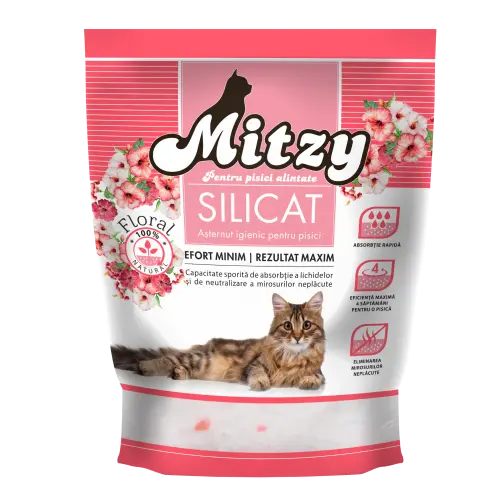Nisip pentru litiera cu miros floral, Mitzy, 3.8 L