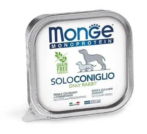 Hrana umeda caini, Monge Pate, Iepure, 150 g