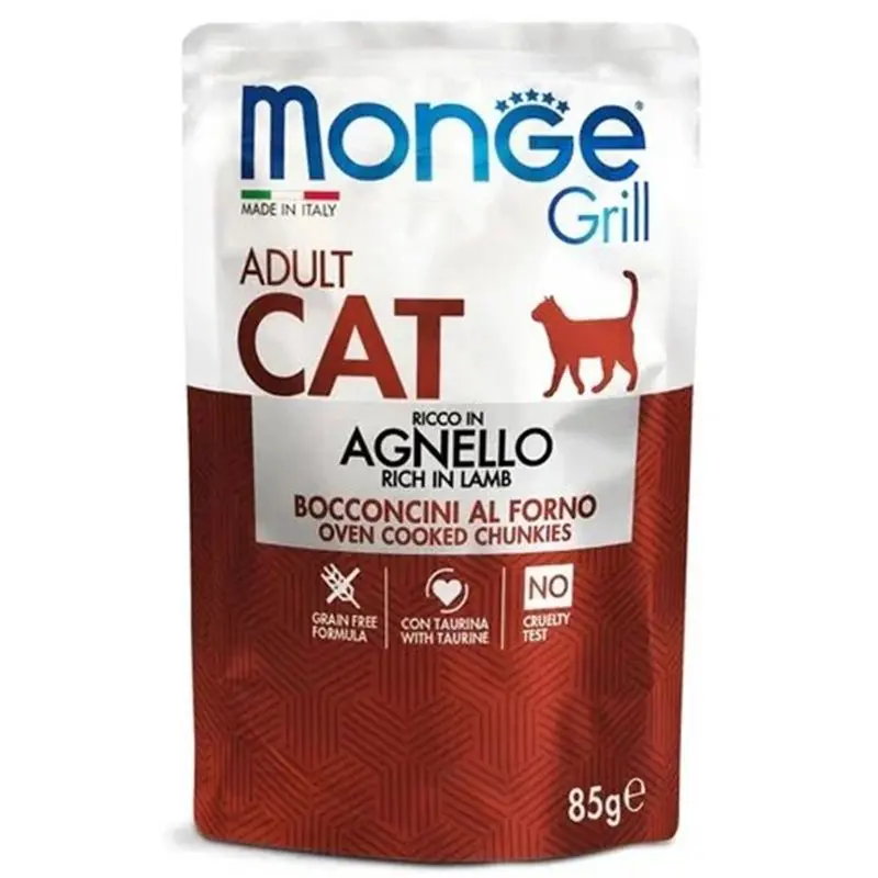 Hrana umeda pisici, Monge Grill Adult Cat, Miel, 85 g