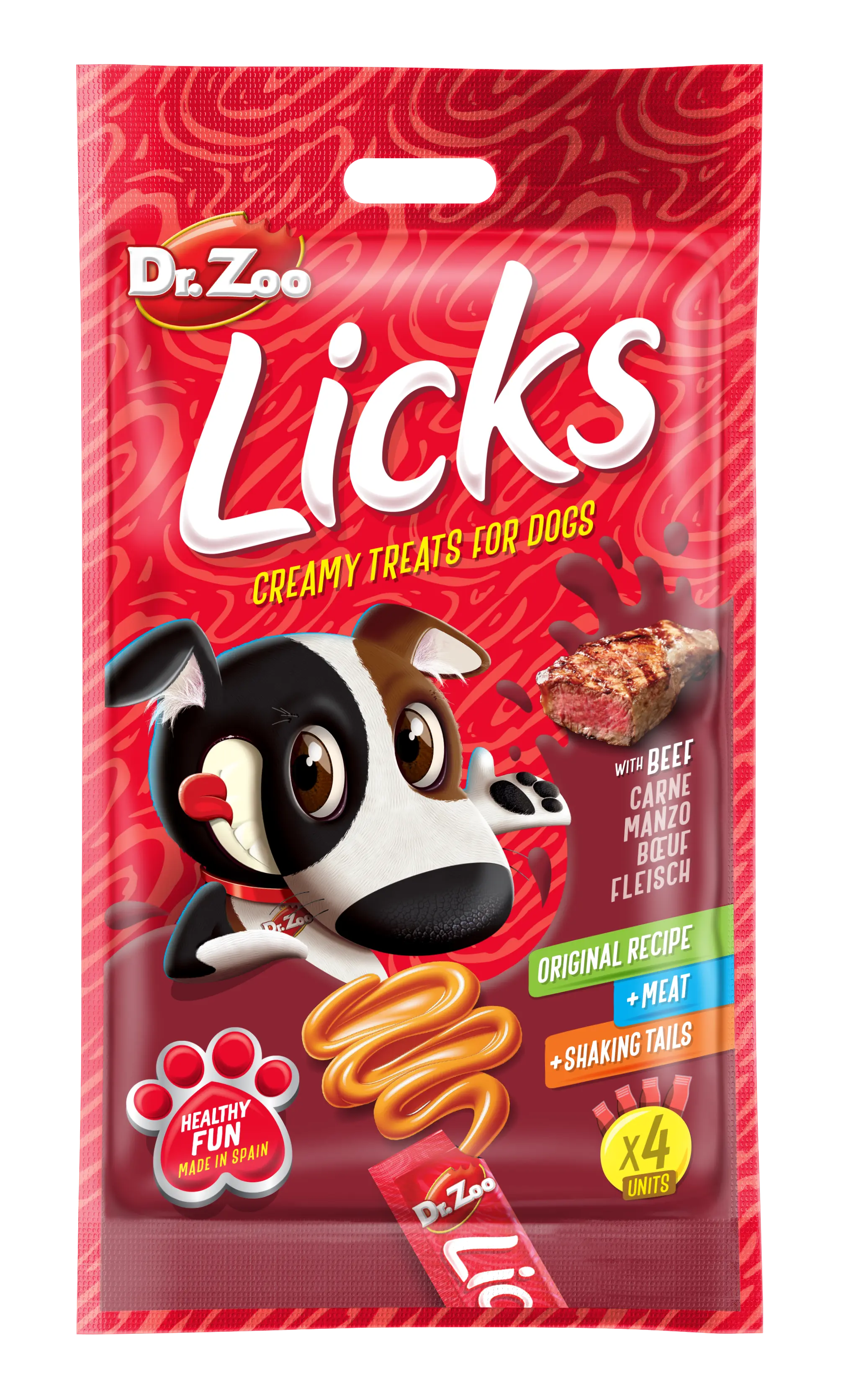 Dr Zoo Licks, recompense caini, Vita, 4x15 g