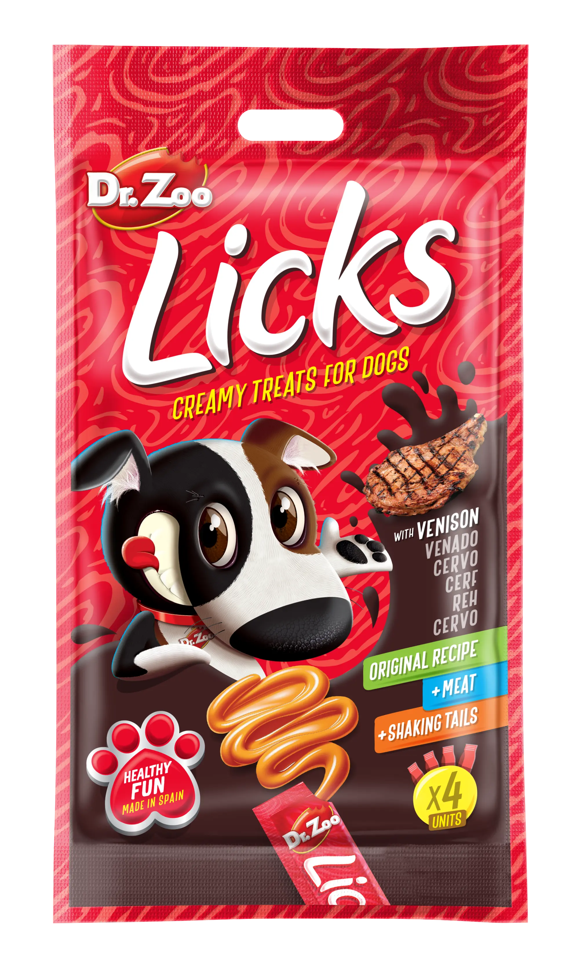 Dr Zoo Licks, recompense caini, Vanat, 4x15 g