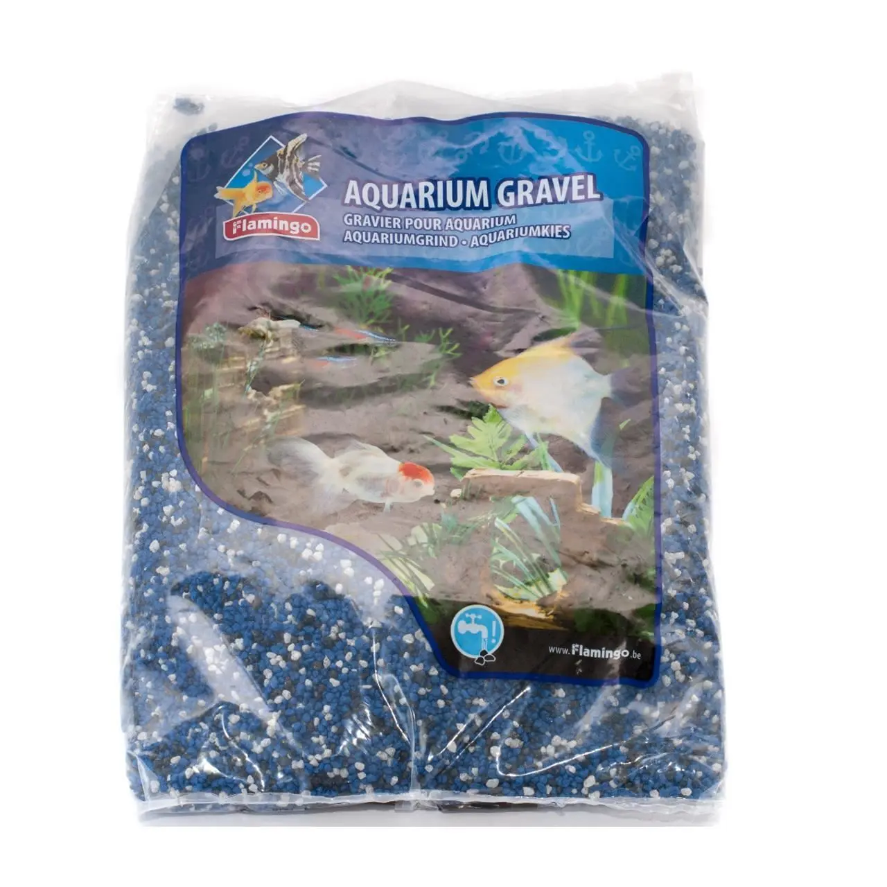 NISIP ACVARIU, FLAMINGO NEPTUNUS ALBASTRU-NEGRU-GRI 4KG 400651
