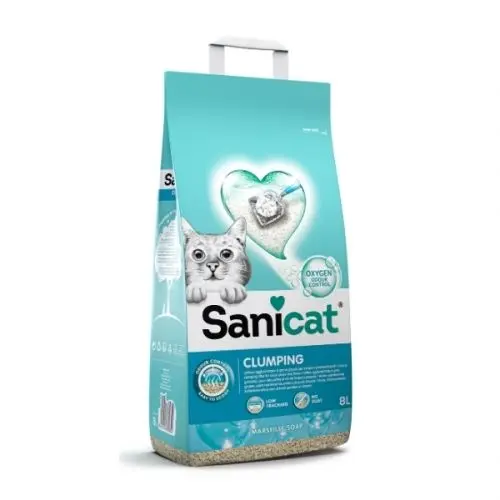 Nisip pentru litiera, Sanicat Clumping Marseille, 8L