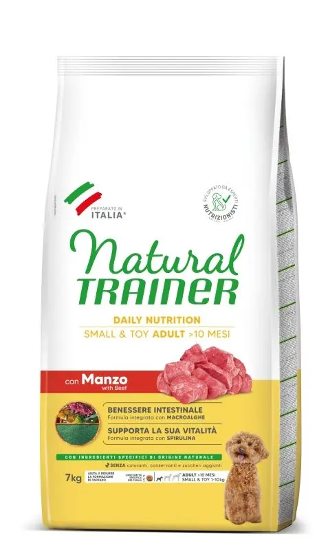Hrana Uscata Caini, Natural Trainer, Adult Dog Mini & Toy, Pui, 7 kg