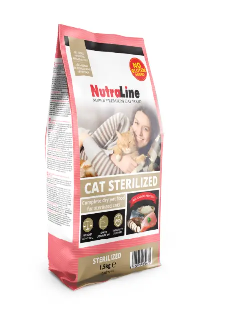 Hrana uscata pisici, Nutraline Sterilized, 1.5 kg