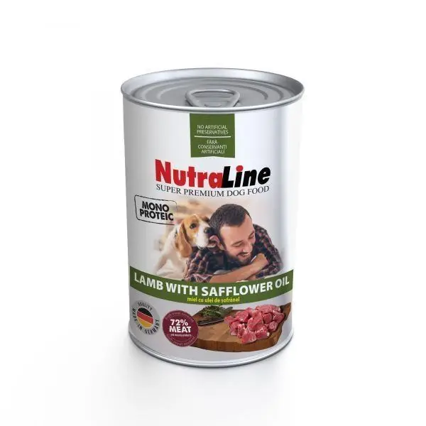 Hrana umeda caini, Nutraline Adult Monoprotein Miel & Ulei de Sofranel, 400 g