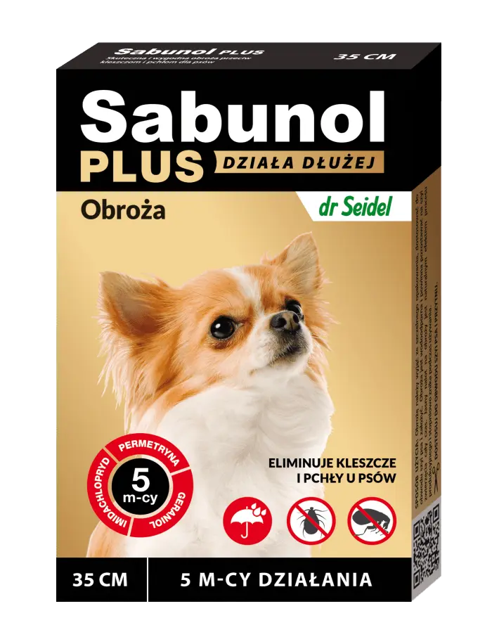 Sabunol PLUS, Zgarda Antiparazitara Caini 2-10 kg (35cm)