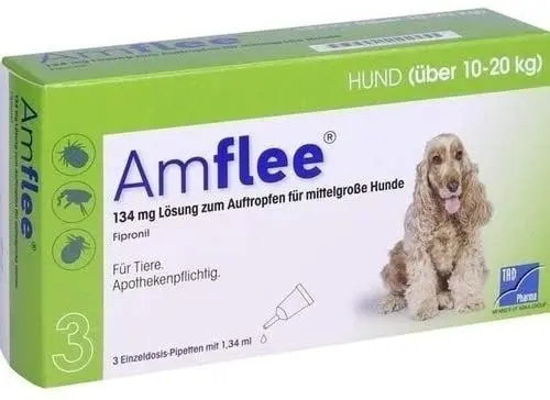 Amflee Dog 3 Pipete x 134 mg - M (10-20 kg)