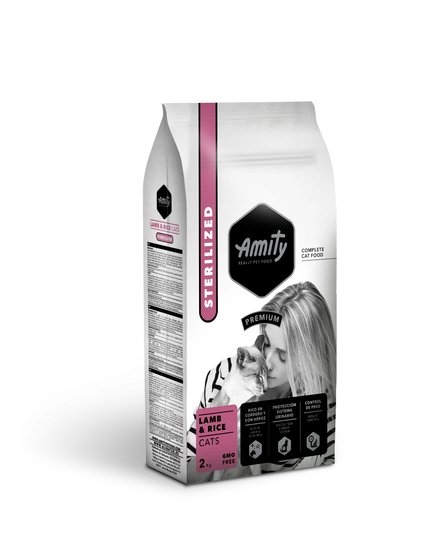 Hrana Uscata Pisici, Amity Premium Cats, Adult Sterilised, Miel si Orez, 2 kg