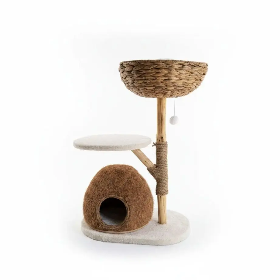 Ansamblu de joaca pisici, Meraki Home, Coconut Nest, 60x42x39 cm