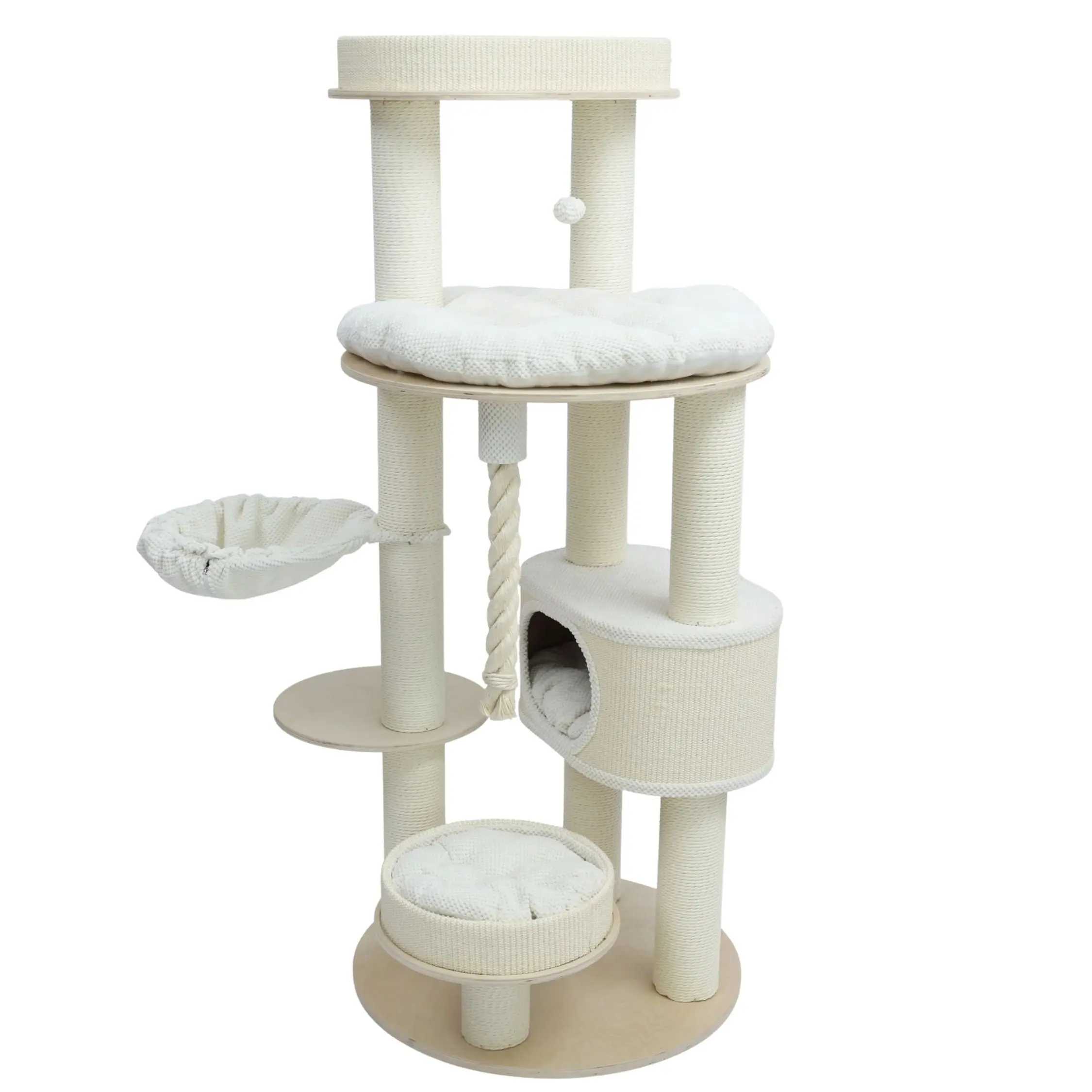 Ansamblu de joaca pisici, Meraki Home, Ivory Loft Tower, 75x75x47 cm