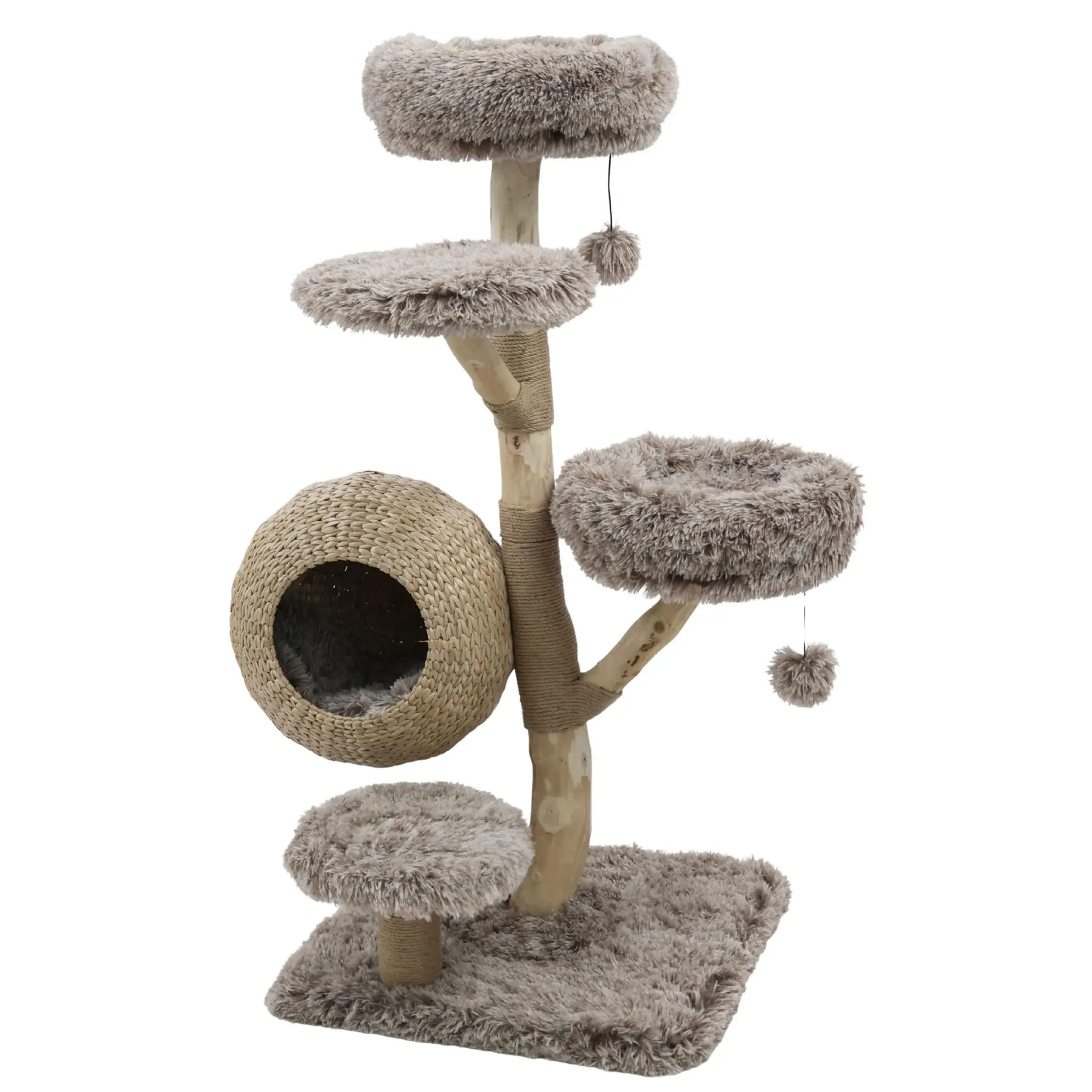 Ansamblu de joaca pisici, Meraki Home, Woodland Cocoon, 66x62x44 cm