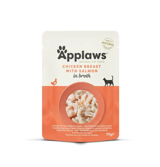 Applaws Chicken Breast with Salmon in Broth, plic, 70 g