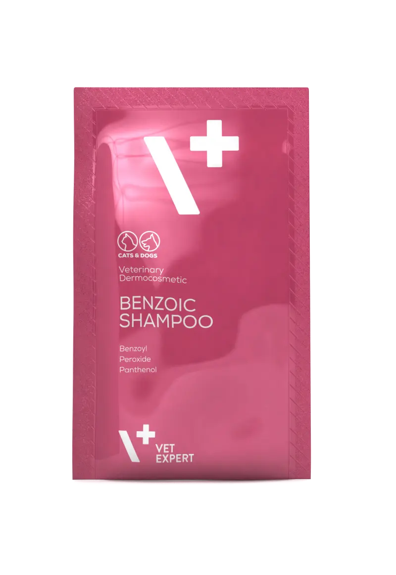 VetExpert Sampon Benzoic, 20 plicuri x 15 ml