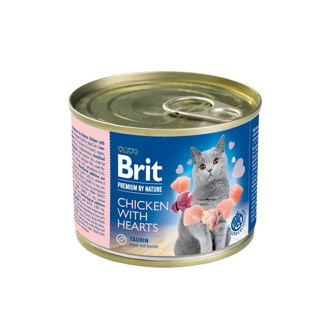 Brit Premium By Nature Cat Chicken With Hearts, 200 g