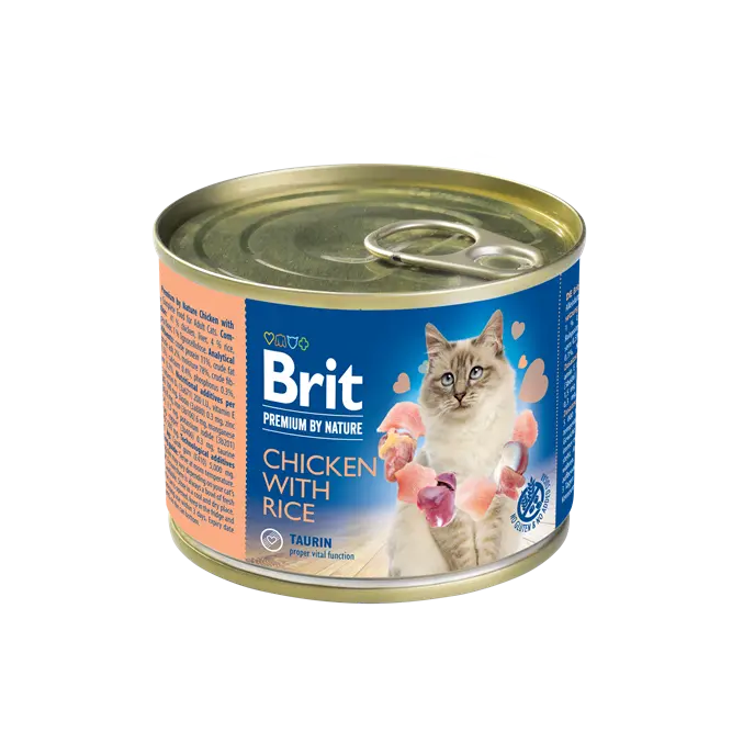 Brit Premium By Nature Cat Chicken With Rice, 200 g