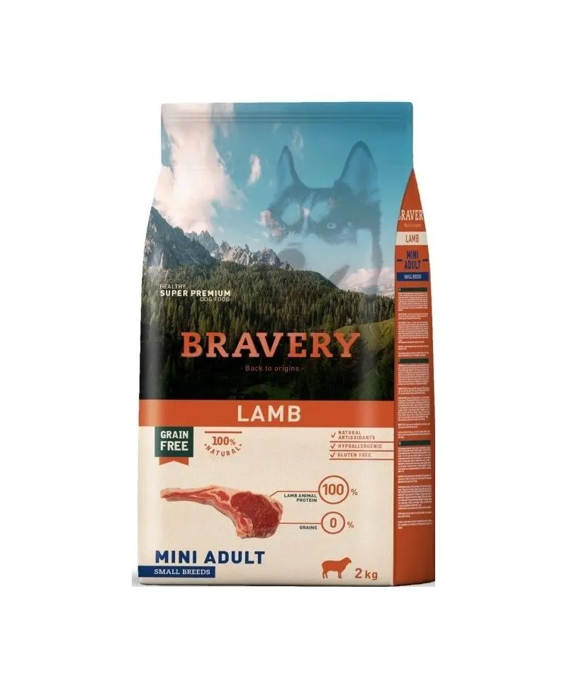 Hrana Uscata Caini, Bravery Dog, Mini Adult, Miel, 2 kg