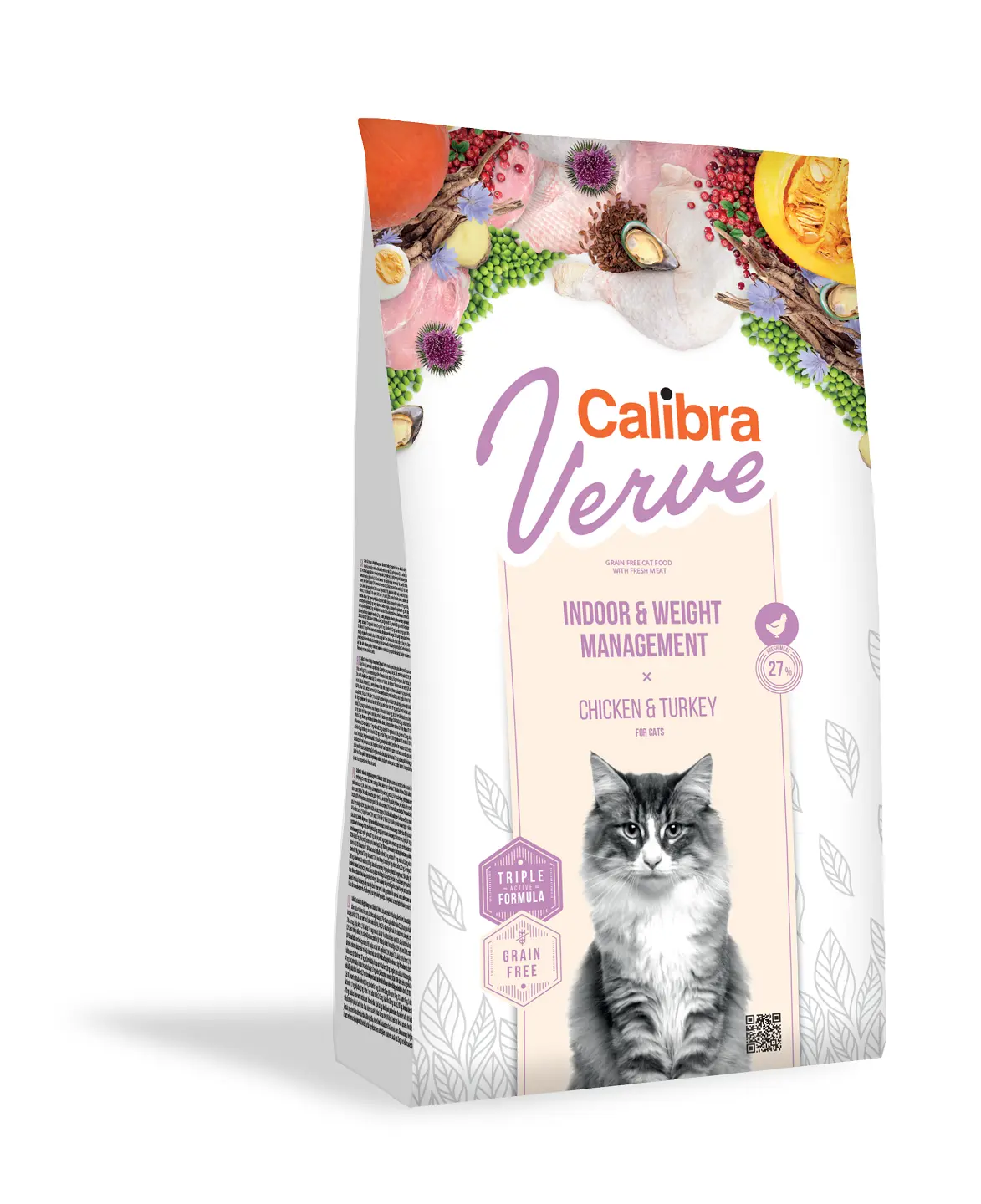 Calibra Cat Verve Grain Free Indoor & Weight, Chicken, 750 g