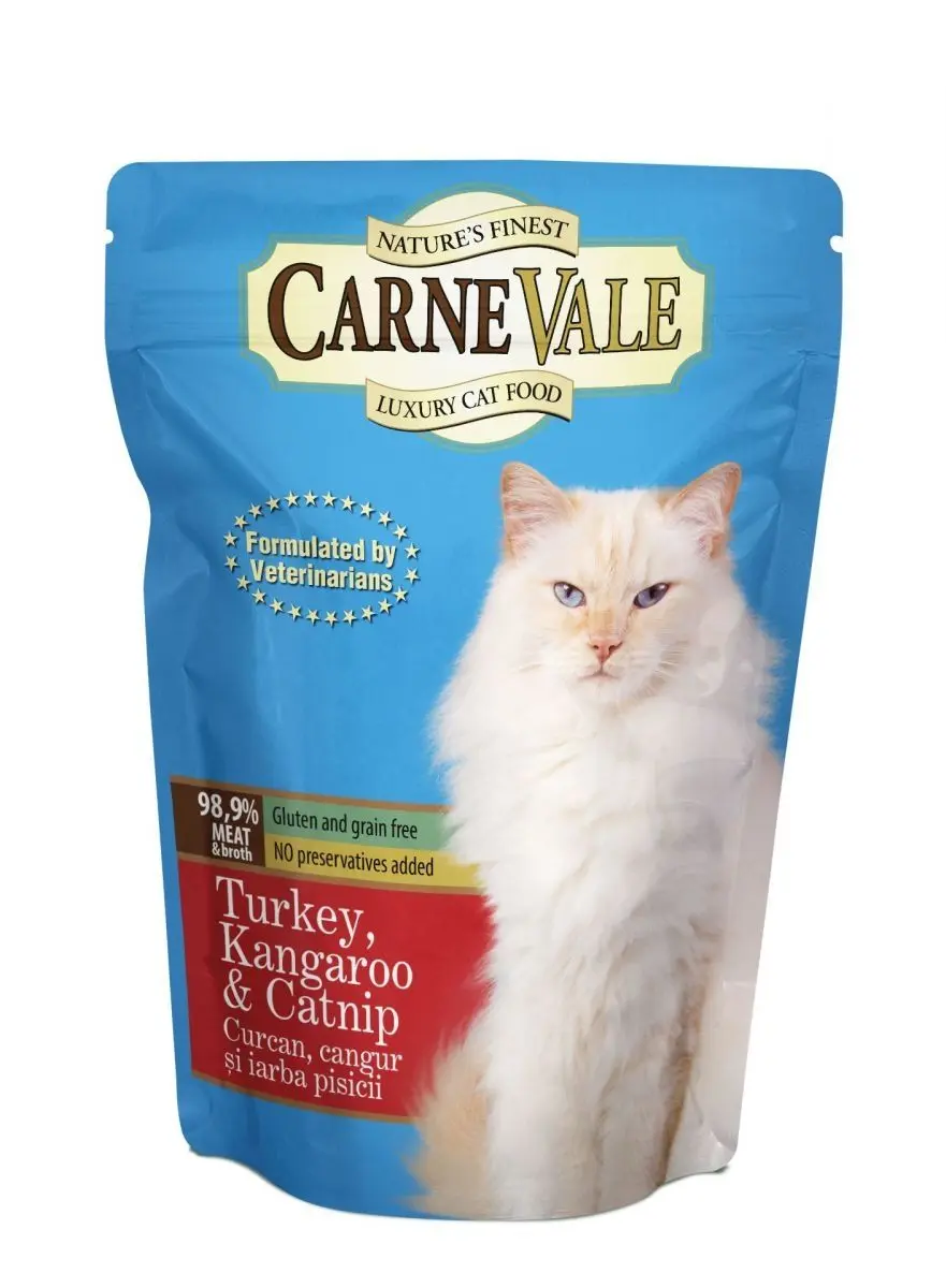 Hrana umeda pisici, Carnevale Curcan, Cangur & Iarba Matei, 85 g