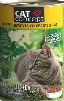 Hrana umeda pisici, CAT CONCEPT Vita & Curcan, 415 g