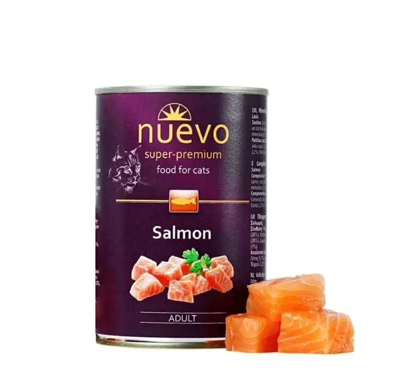 Hrana umeda pisici, NUEVO Conserva Cat, Somon, 400 g