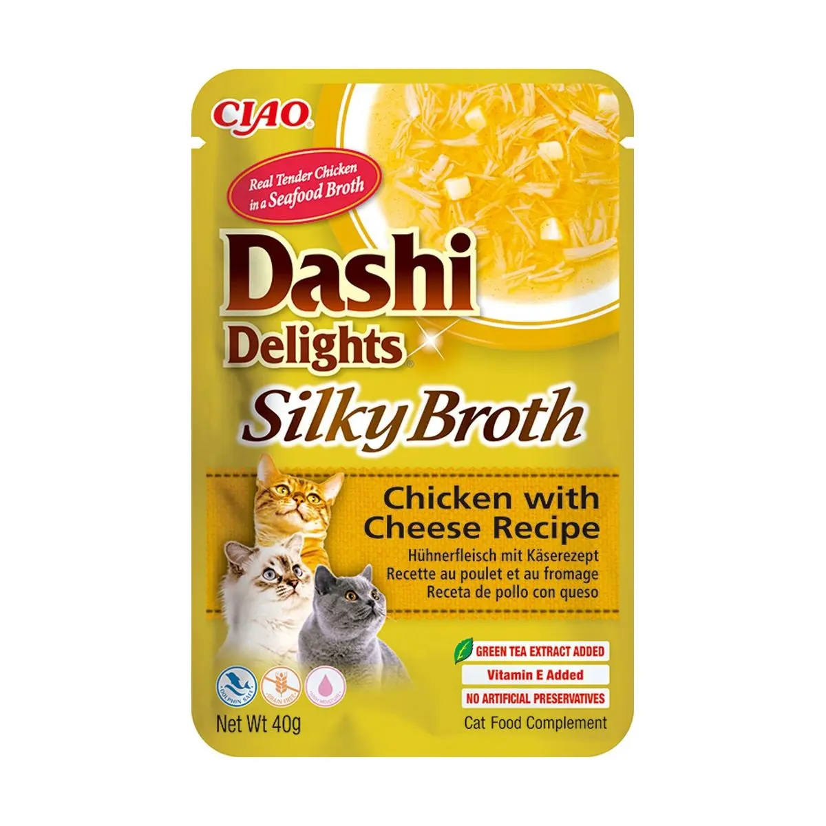 Ciao Dashi Delights Silky Broth, Pui si Branza, 40 g