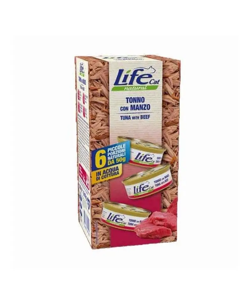 Hrana Umeda Pisici, Life Cat, Ton & Vita Multipack, 6x50 g