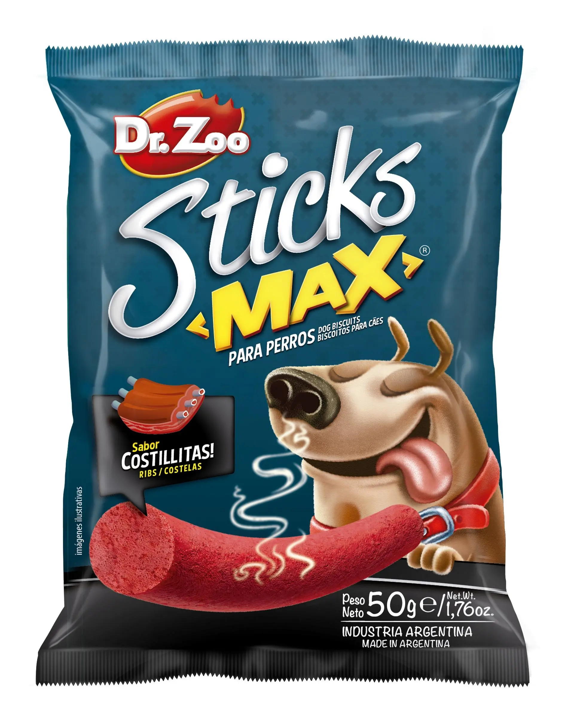 Dr Zoo Sticks MAX, recompense caini, Coaste la Gratar, 50 g