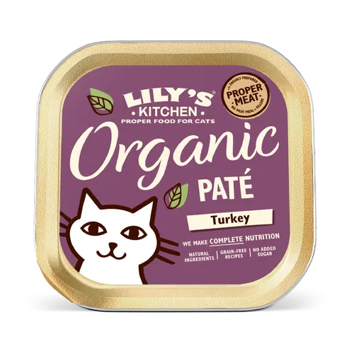 Lily's Kitchen, Adult Cat Organic Turkey Pate, 85 g