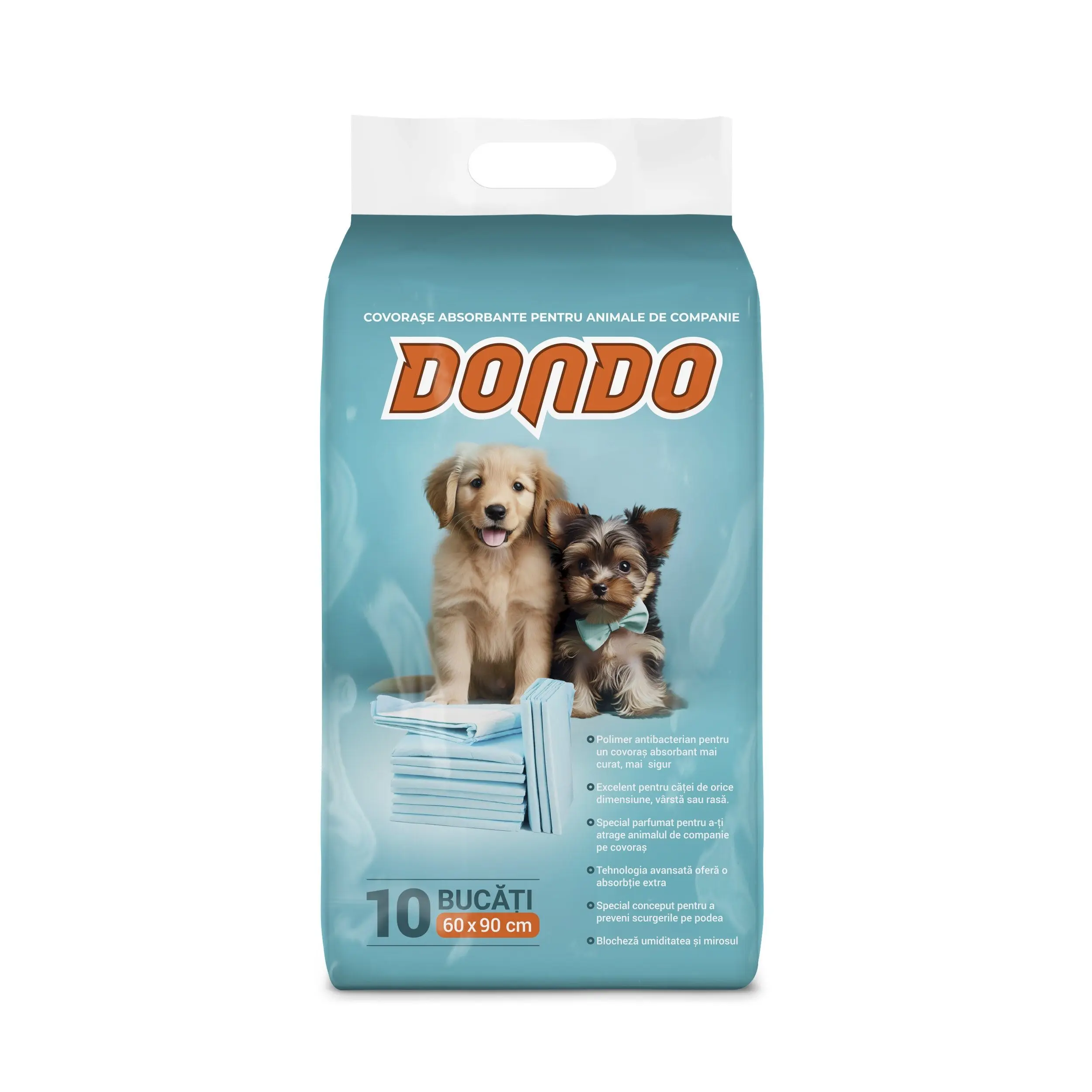 Covorase absorbante pentru caini, Dondo, 60x90 cm, 10 buc