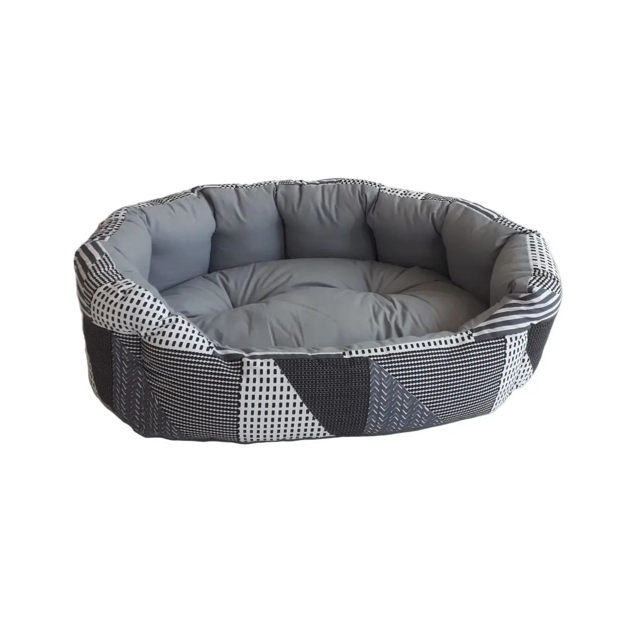 Culcus Textil Caini/ Pisici Orione S Grey/ Black, 48x38x17 cm