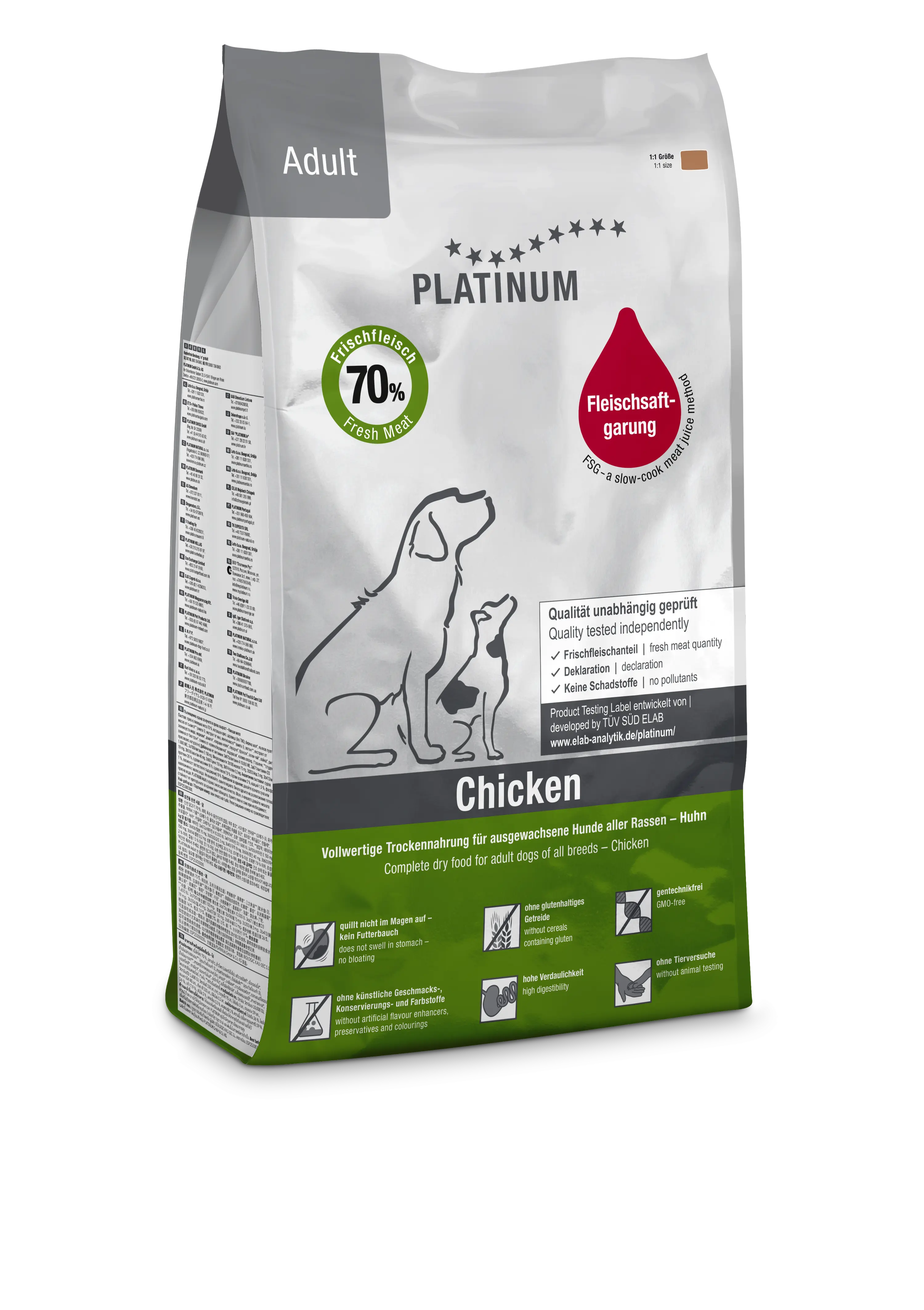 Hrana uscata caini, PLATINUM Dog Adult cu Pui, 5 kg