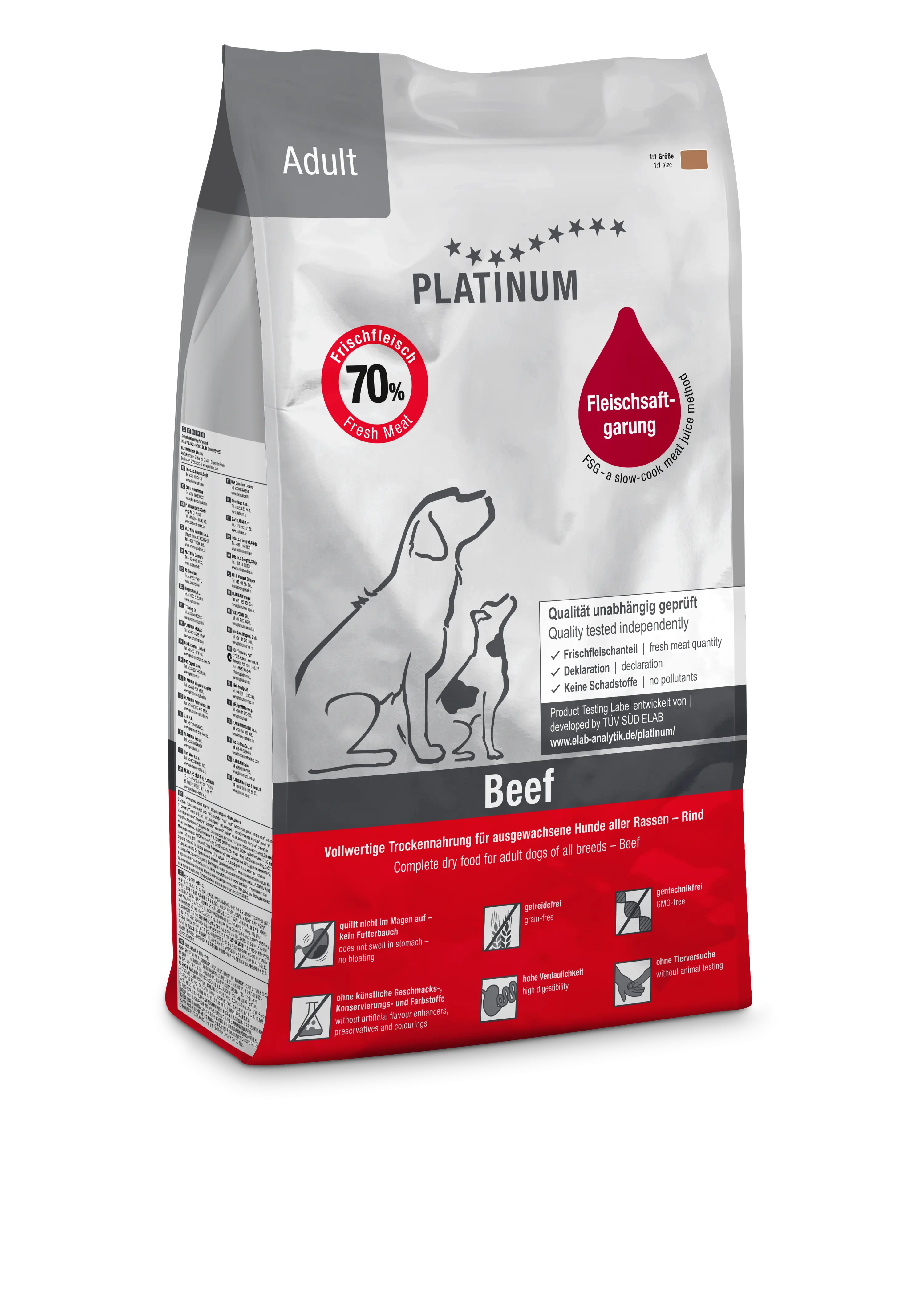 Hrana uscata caini, PLATINUM Dog Adult cu Vita, 5 kg