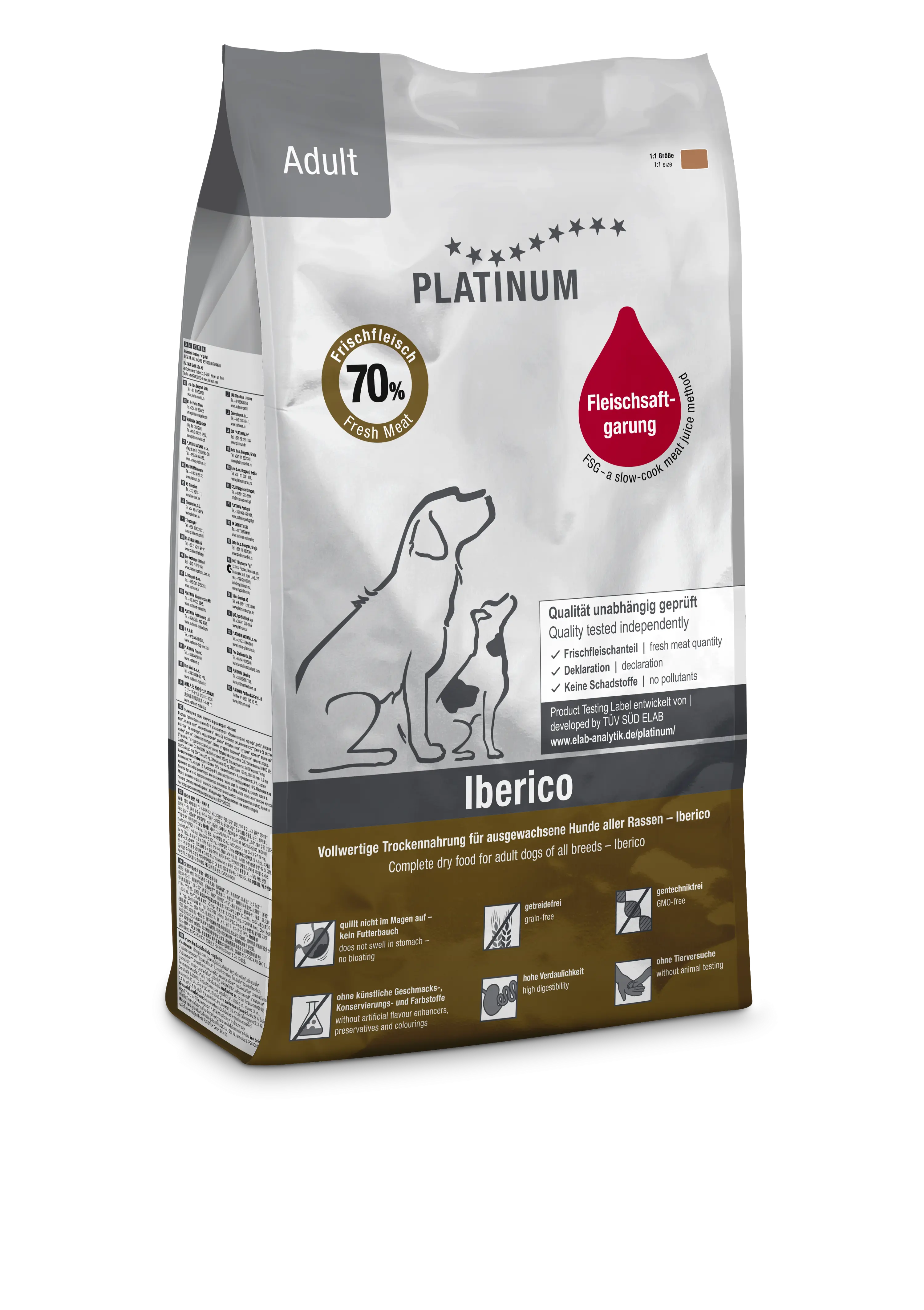 Hrana uscata caini, PLATINUM Dog Adult cu Porc Iberico, 5 kg