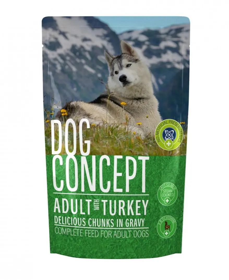 Hrana umeda caini, DOG CONCEPT Curcan, 100 g