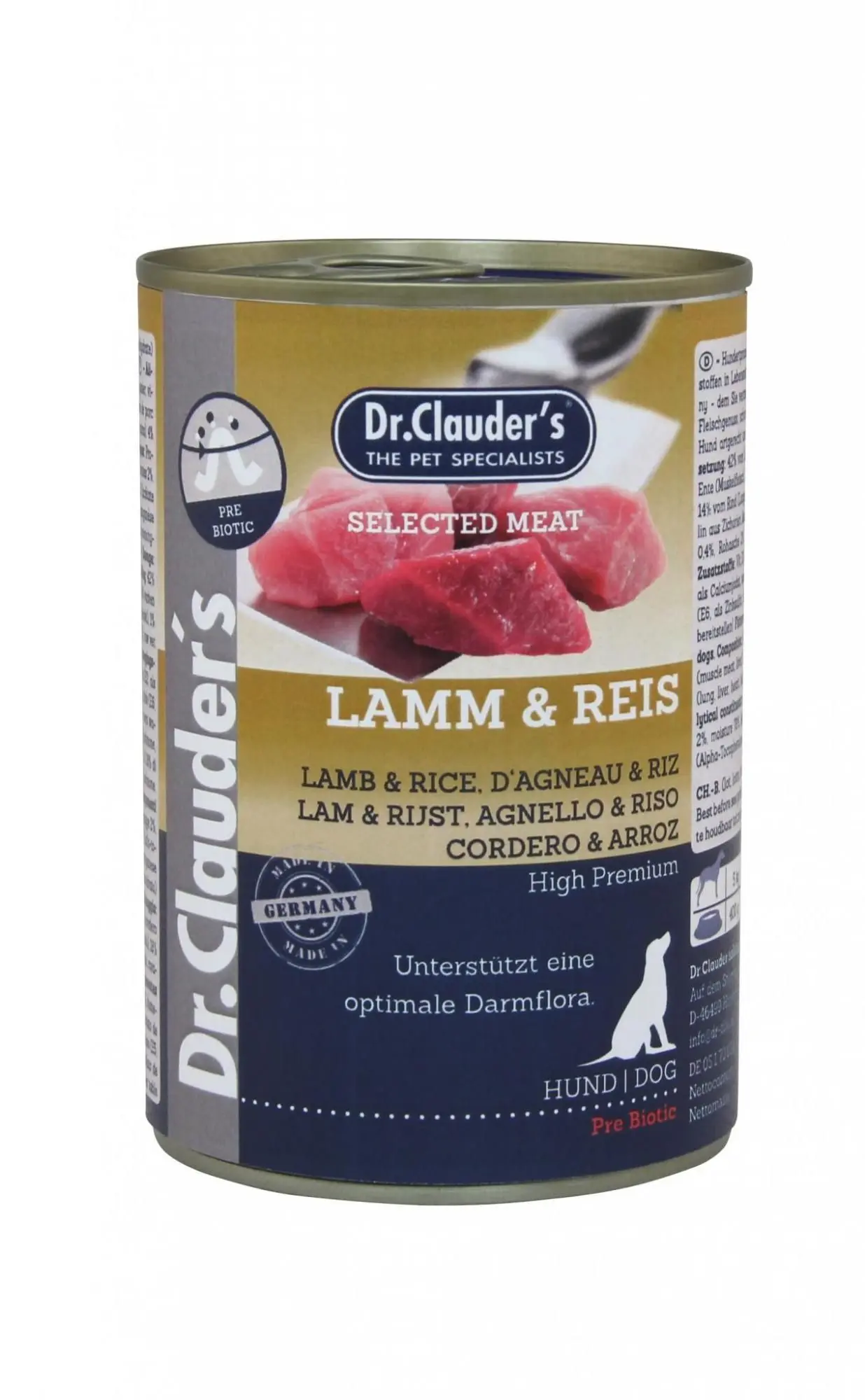 Dr. Clauder's Dog Selected Meat Miel & Orez, 400 g