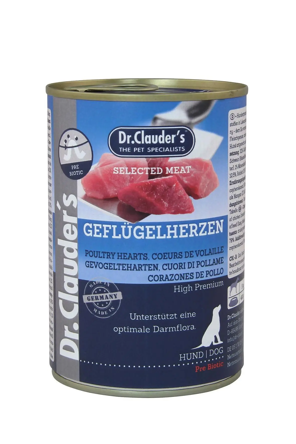 Dr. Clauder's Dog Selected Meat Inimi de Pui, 400 g