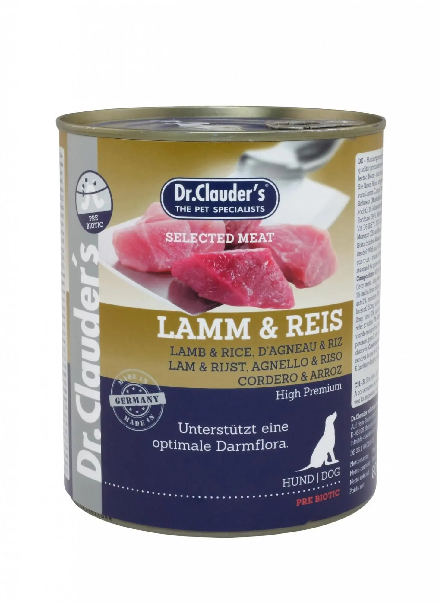 Dr. Clauder's Dog Selected Meat Miel & Orez, 800 g