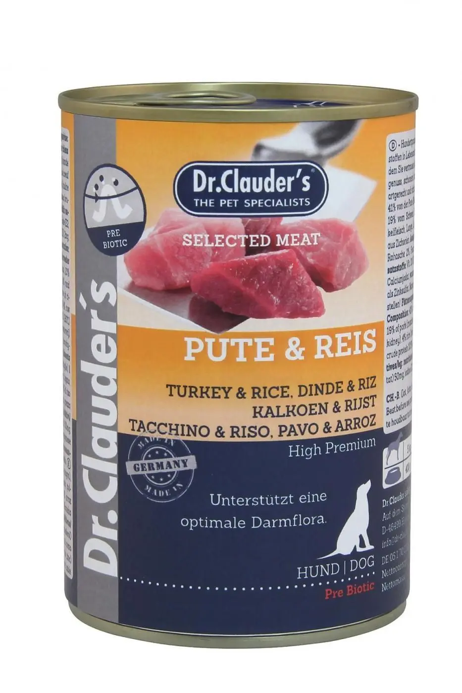 Dr. Clauder’s Dog Selected Meat Curcan & Orez, 400 g